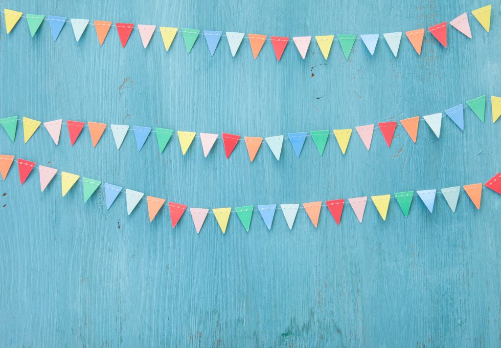 Bunte Geburtstags-Girlande